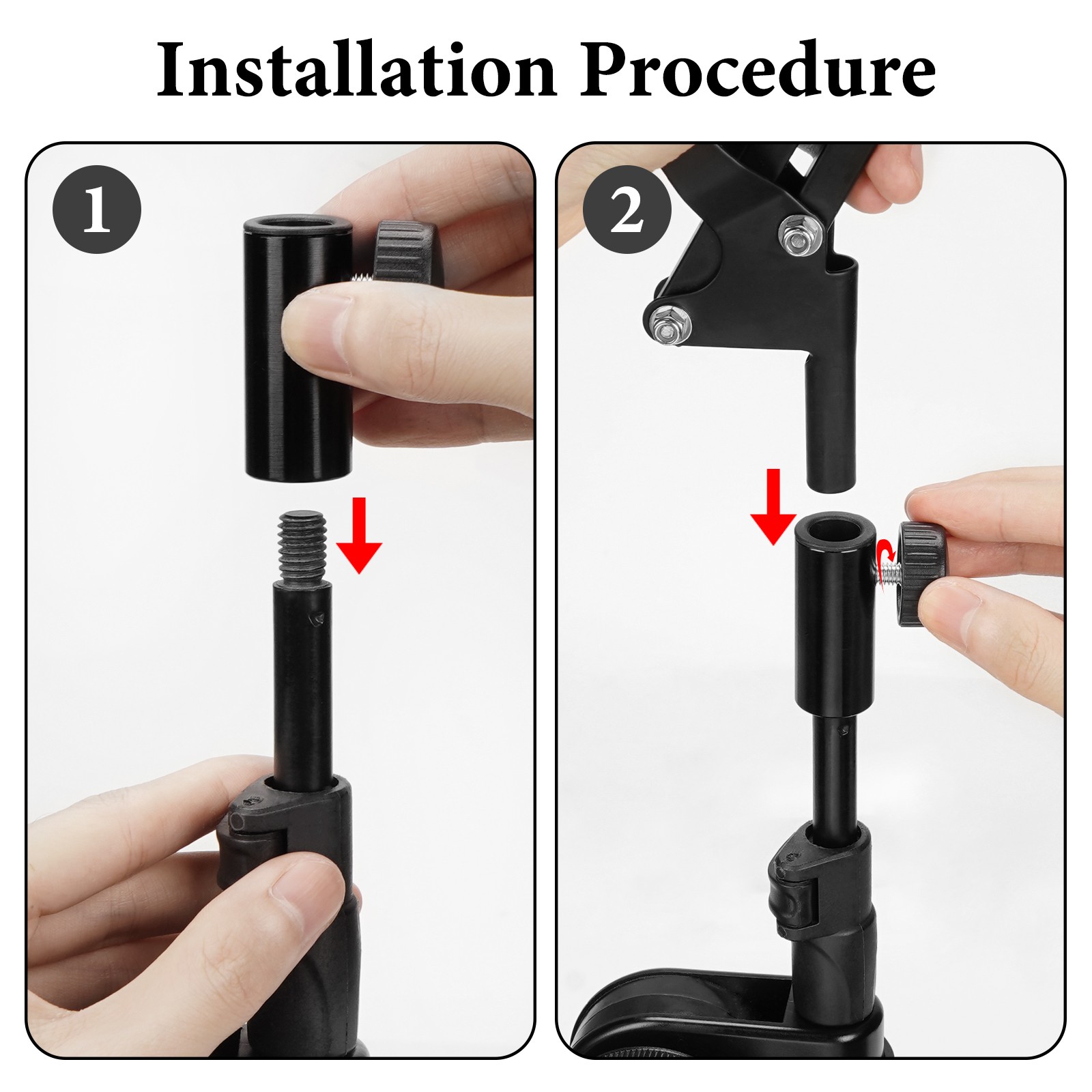 Geekria for Creators Microphone Screw Adapter (Black / 2 Pack)