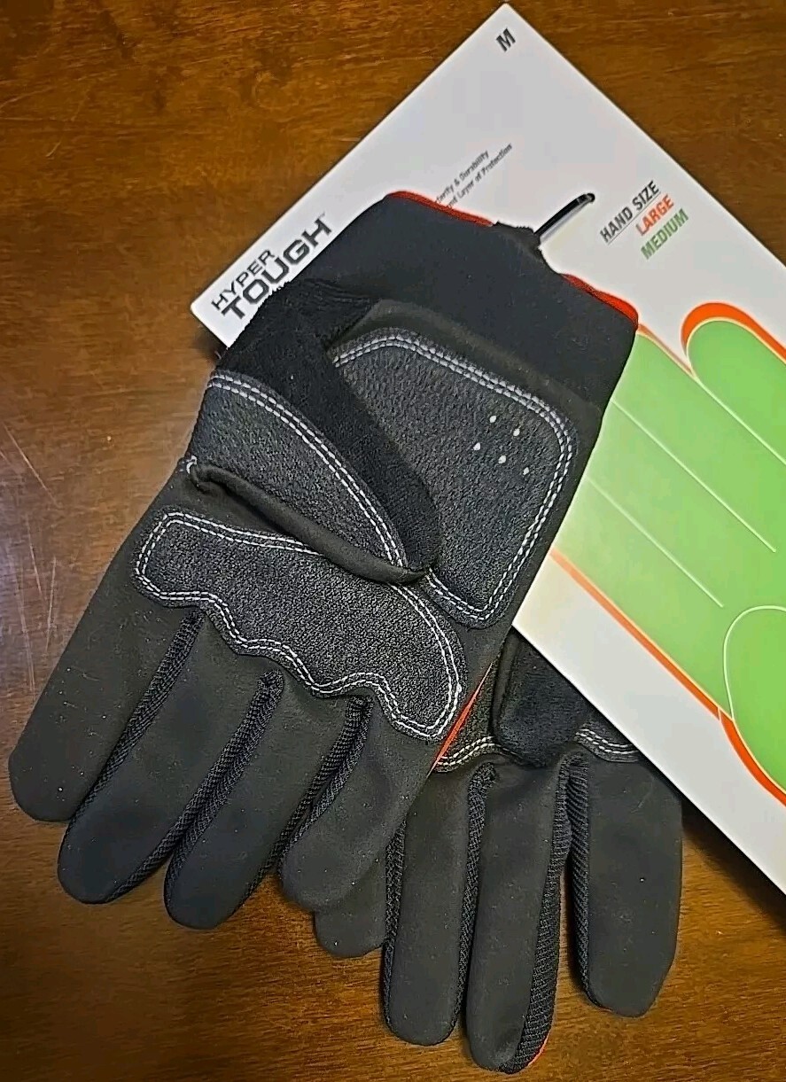 Hyper Tough Shock Impact Multi Purpose Work Glove MEDIUM Touchscreen Compatible