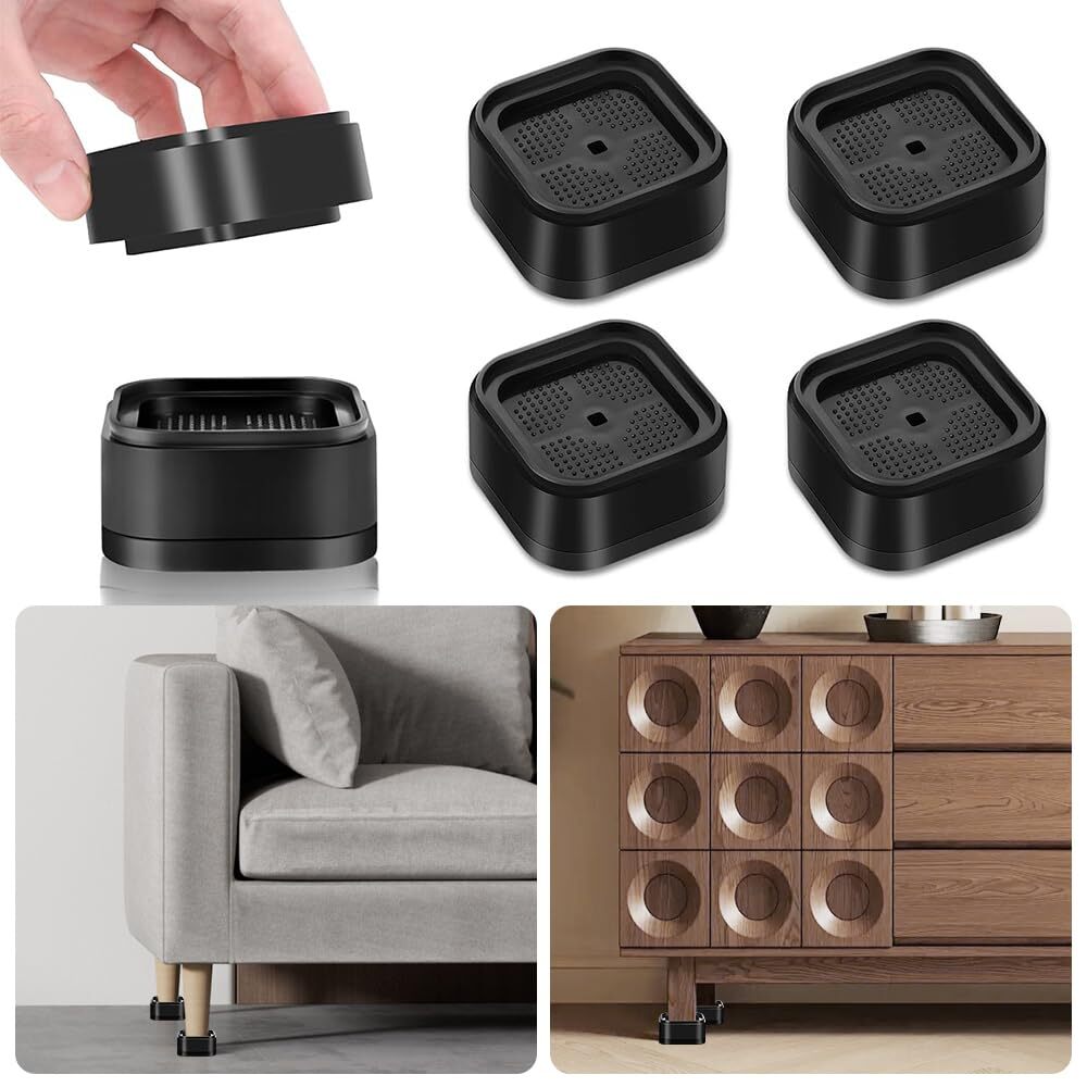 4 Pack Bed Furniture Risers  1.38 Inch for Furniture Sofa Bed Couch Chair Table