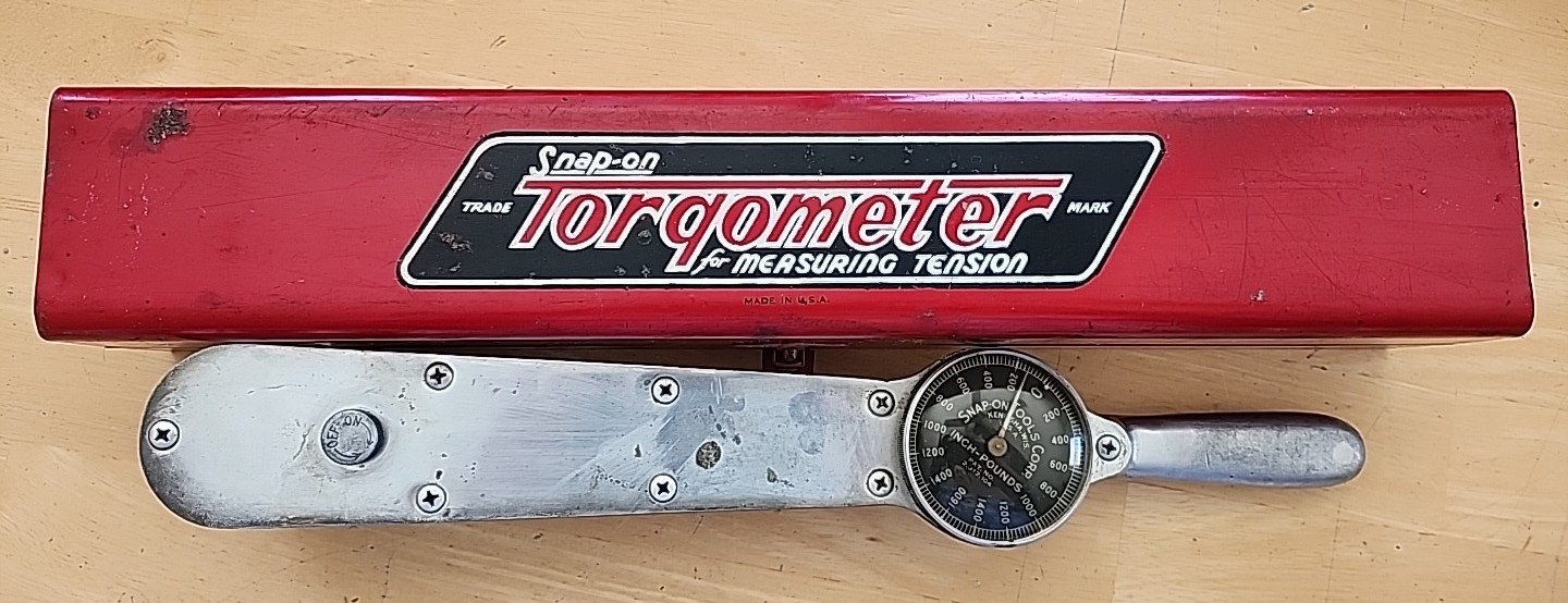 Vintage Snap-on Torqometer 1/2" Drive Torque Wrench RT-1600 Metal Box