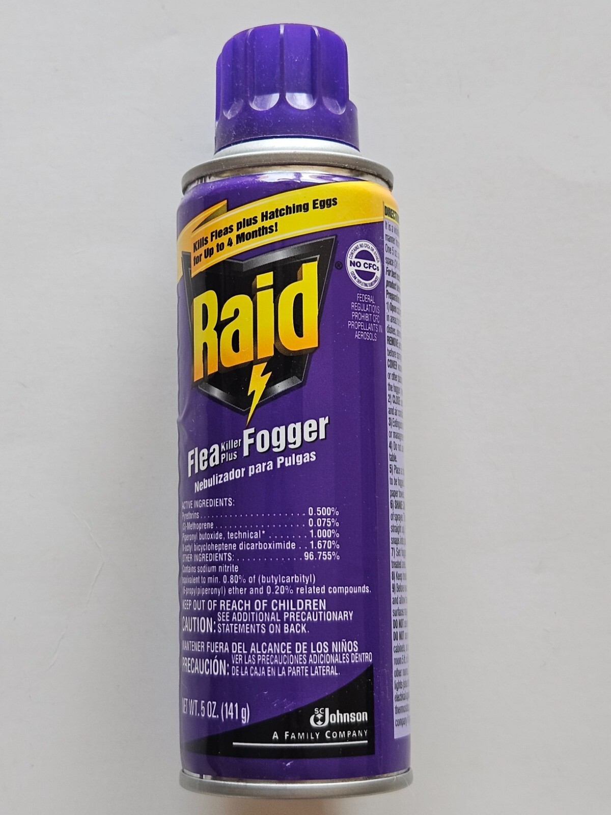 Raid Flea Killer Plus Fogger, 5 oz