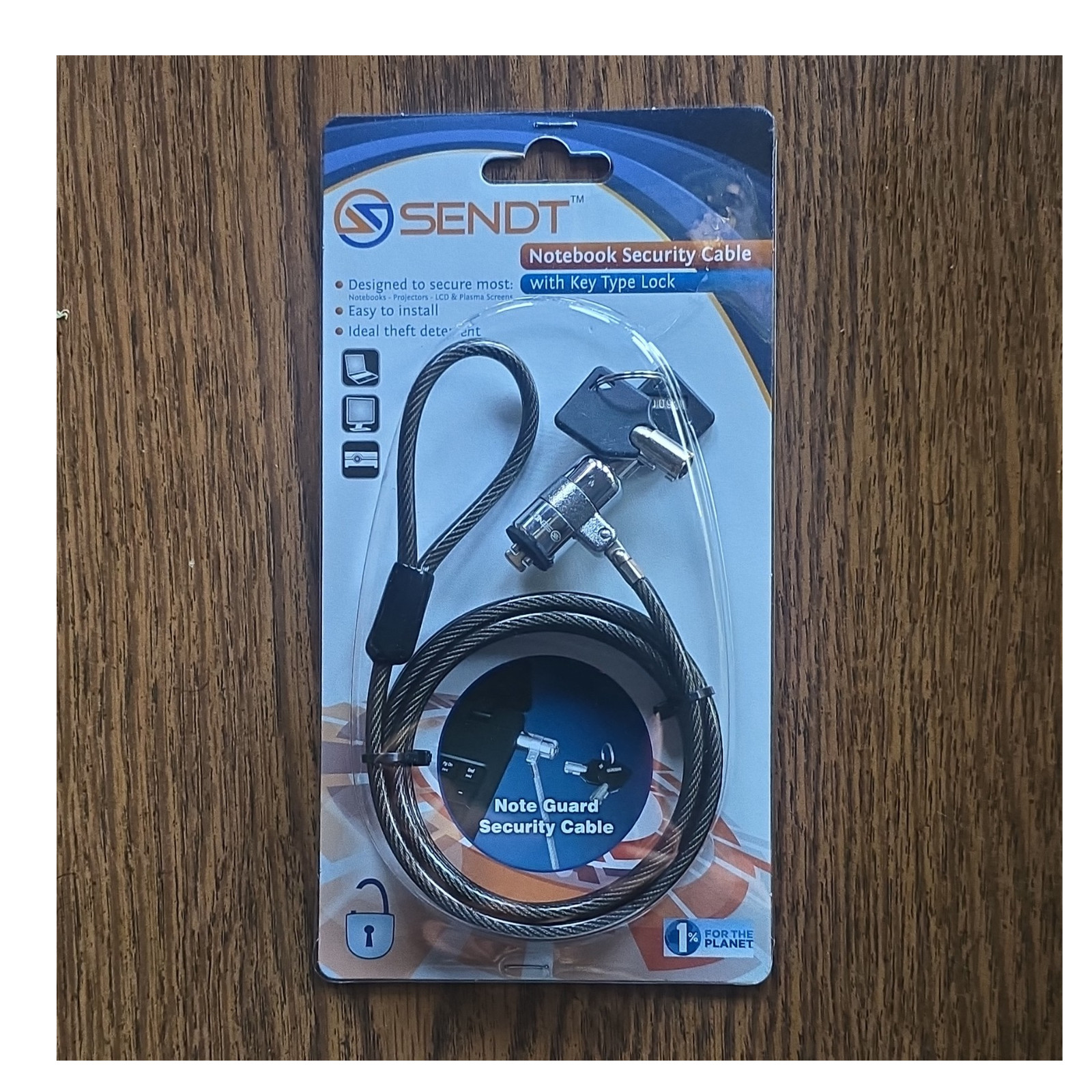 Sendt Notebook Security Cable Key Lock Heavy Duty SNT-NBLK-BK