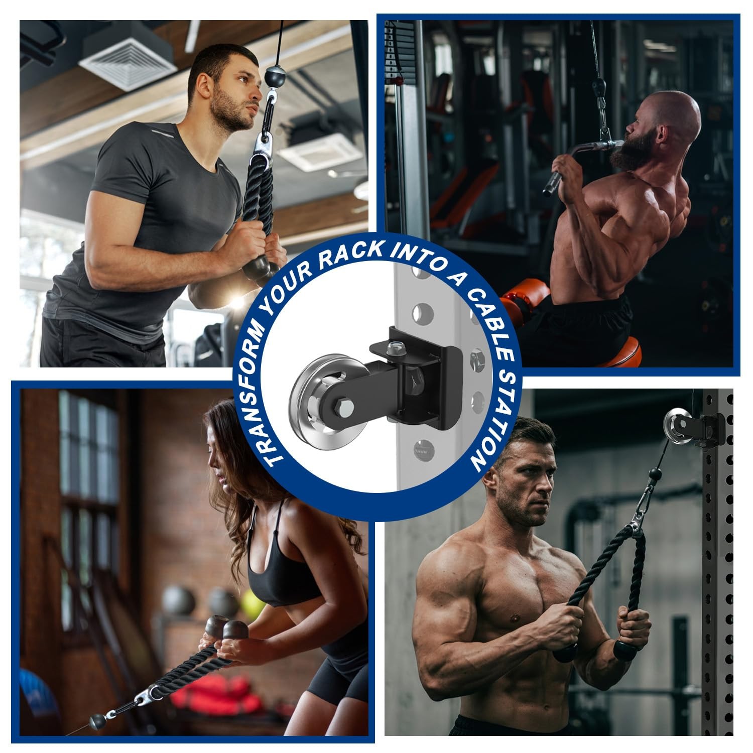 Aluminum Alloy LAT Pulldown Pulley Attachment for Cable Machines, Smooth-Mach...