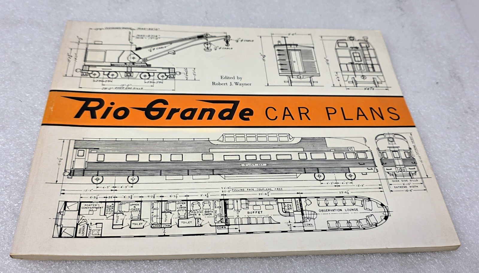 Rio Grande Car Plans (for model train enthusiasts) Vintage elongated softcover