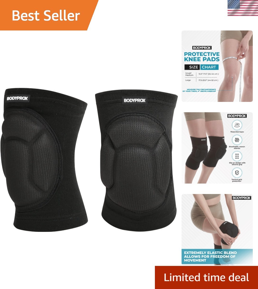 Non-Slip Impact-Resistant Knee Pads - Optimal Safety for Sports and Exercise