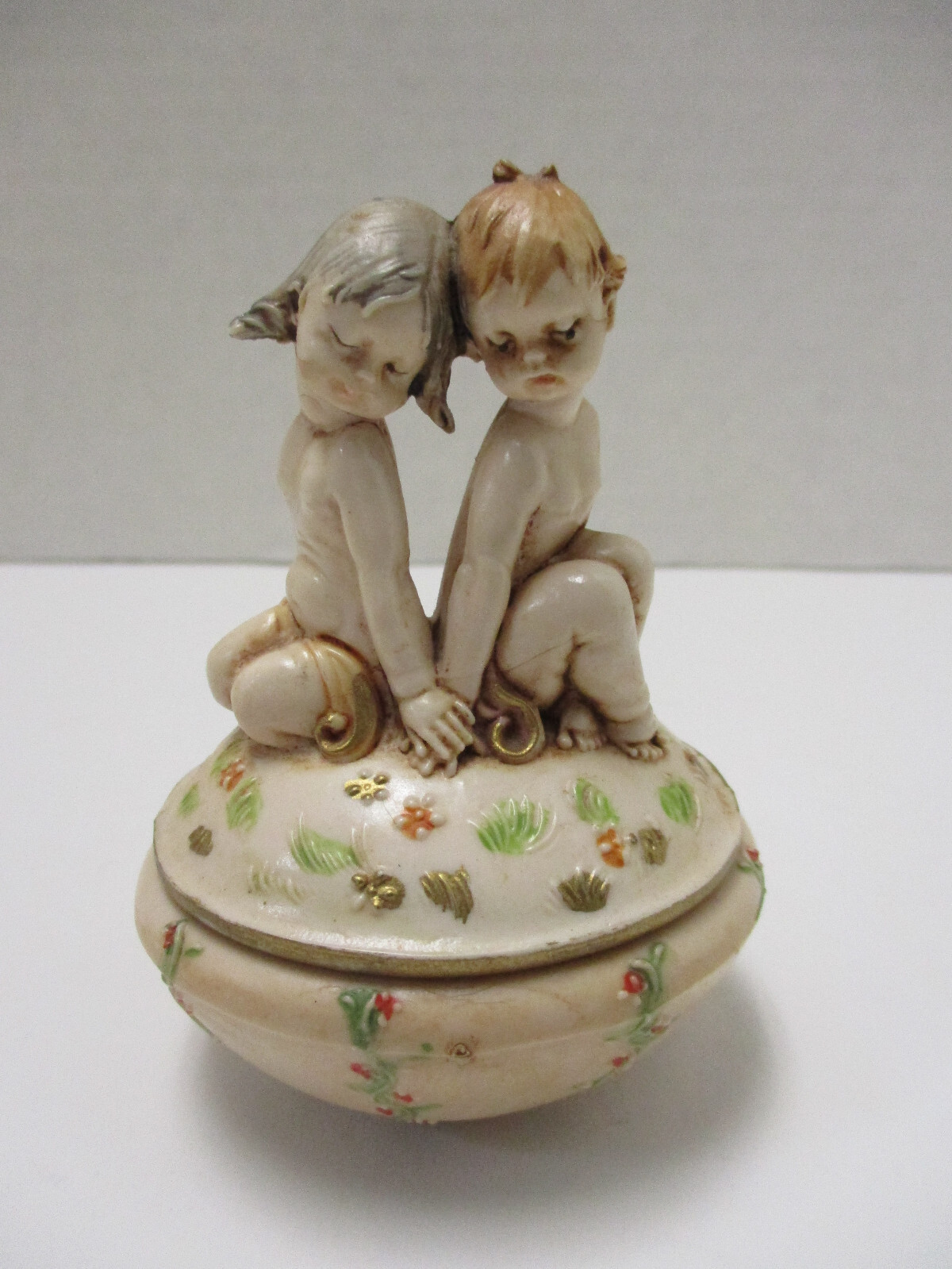 Fontanini Vintage Cherub Trinket Box  Italy