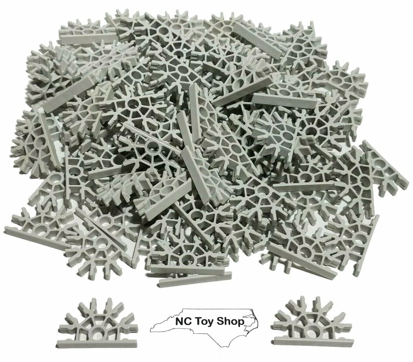100 K'NEX Light Gray Connectors 5 Position Standard Replacement Parts KNEX