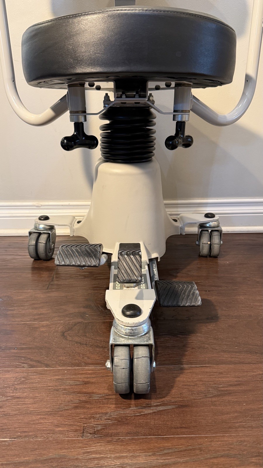 Stryker 830 SurgiStool II Surgeon Stool w/ Adjustable Back and Armrests