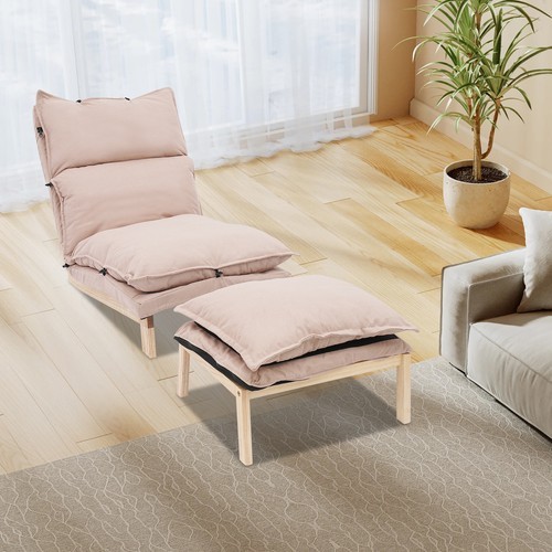 Lounge Chair, Single Lazy Sofa Leisure Balcony Adjustable Recliner USA