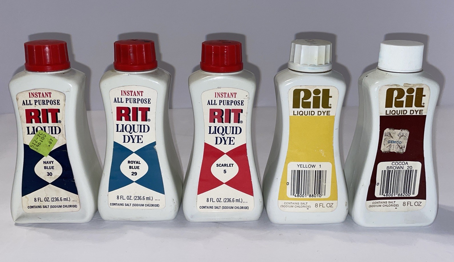 Lot Of 5 RIT Dye More Synthetic Liquid Fabric Fiber Dye Color VTG 70’s And 80’s
