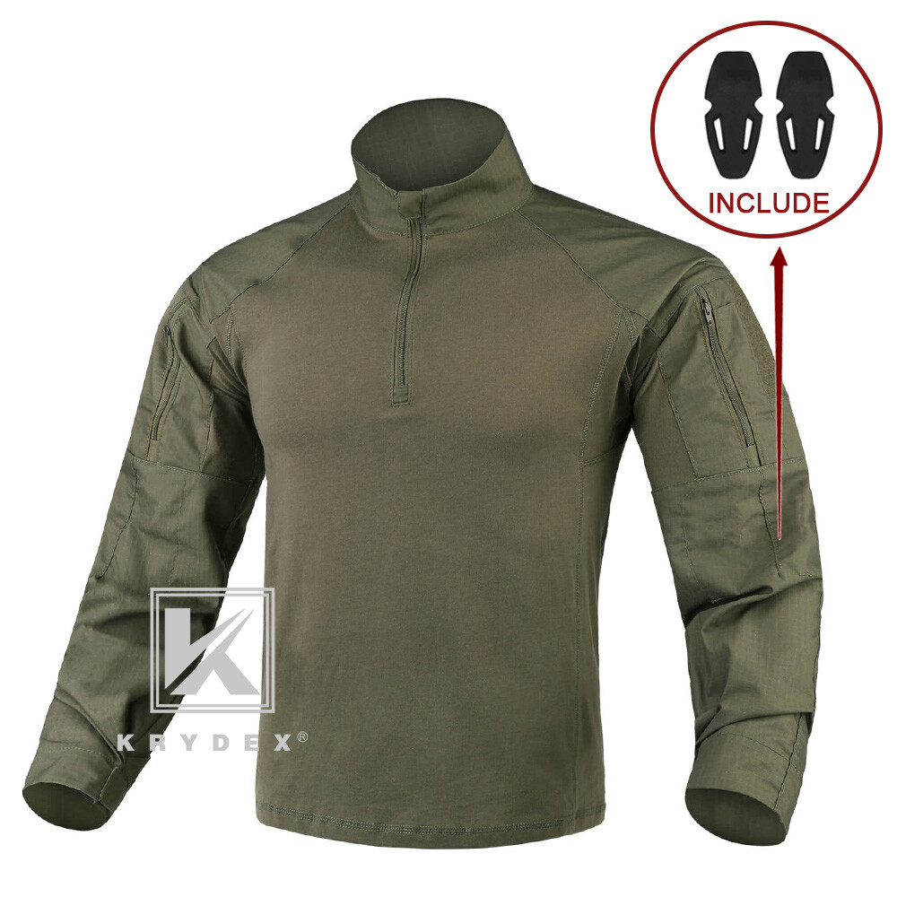 KRYDEX Gen4 Combat Uniform Tactical BDU Shirts & Pants Elbow / Knee Pads Green