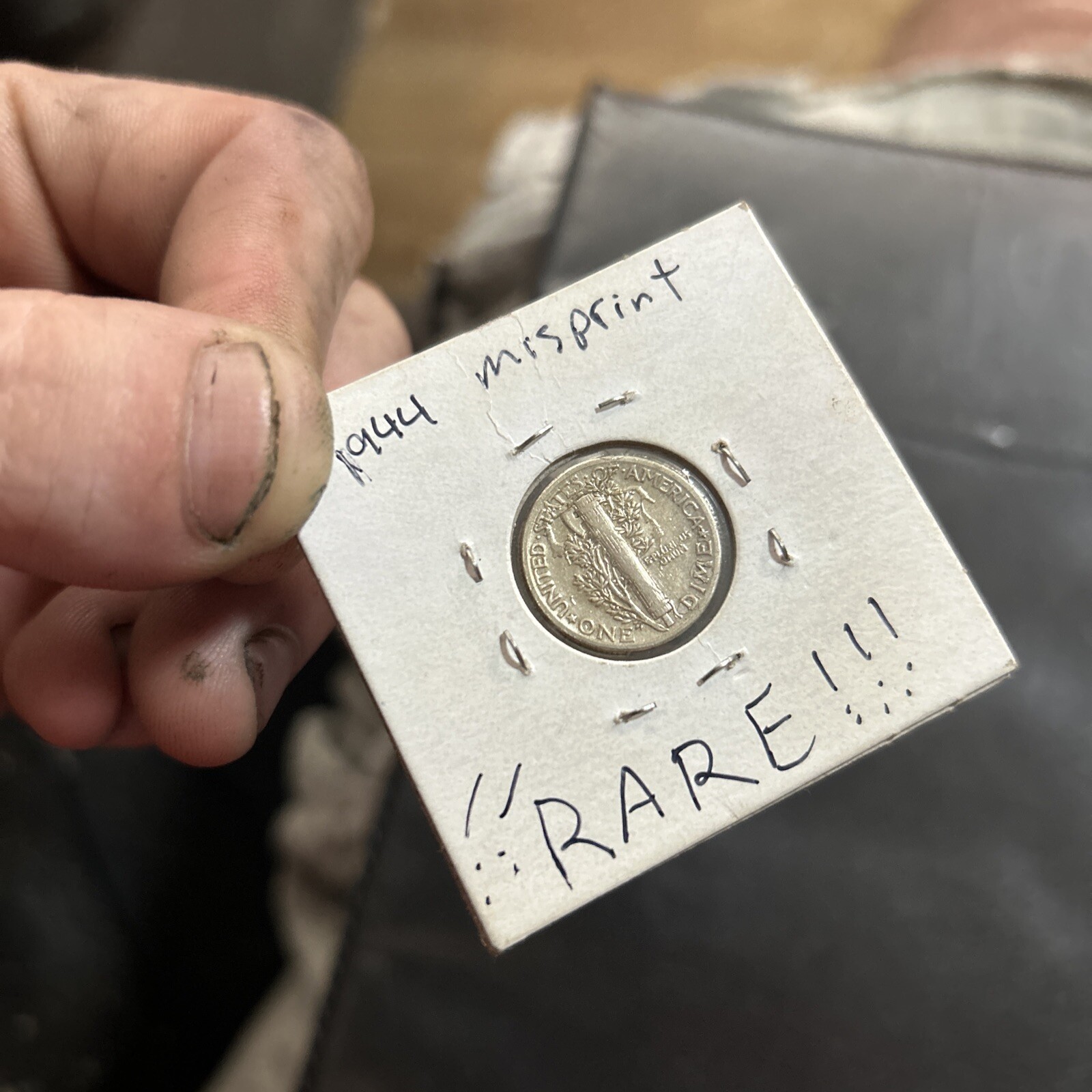 1944 w mercury dime ERROR COIN Reverse Vines Wrap The Words