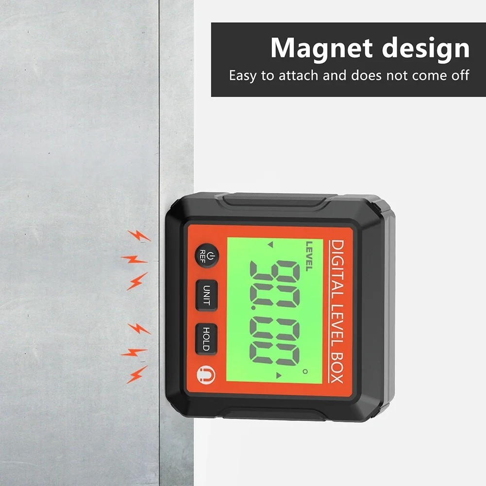 Digital Angle Finder Magnetic Protractor Inclinometer 360° Measuring Tool