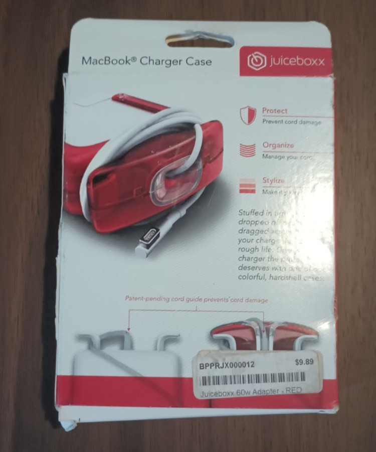 New Juiceboxx Macbook Charger Case Red