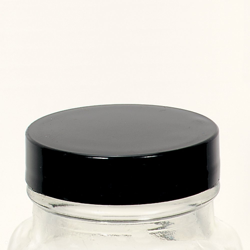 Screw Caps, Black Molded, 38 mm, Pack of 12