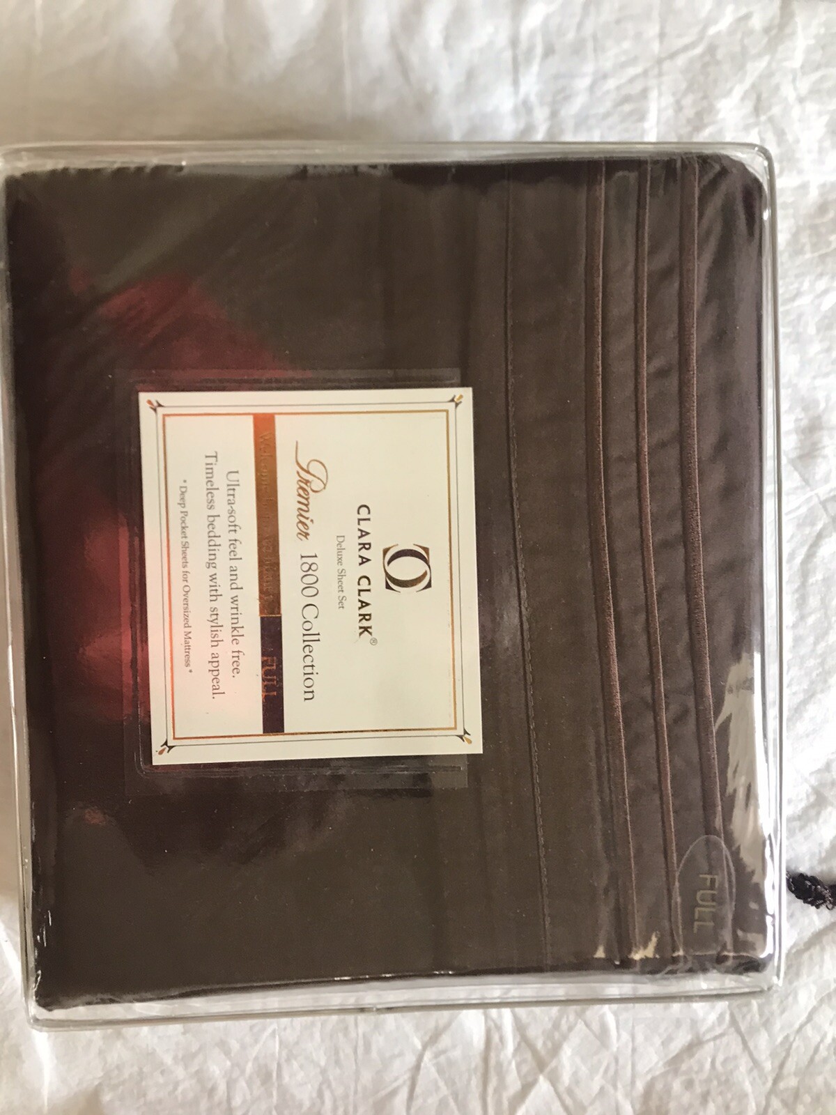 Clara Clark Sheets Chocolate Brown FULL Size Set- Complete Set