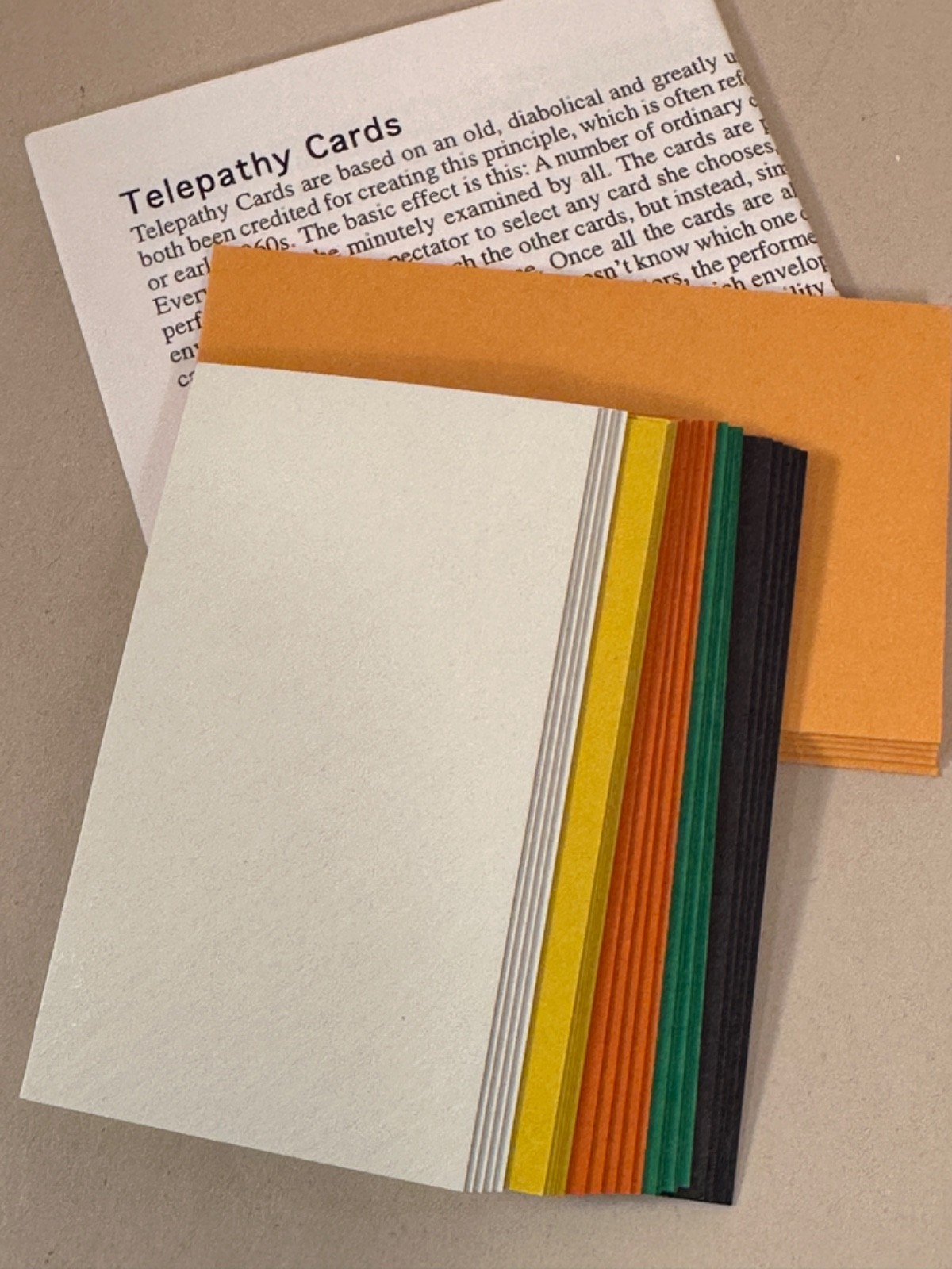 Telepathy Color Card Set, Mind-Reading Miracle