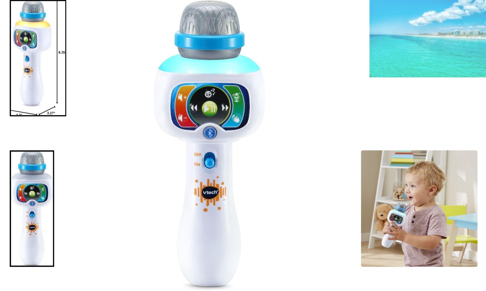 Portable Karaoke Microphone for Kids - Voice Effects & Bluetooth Connection