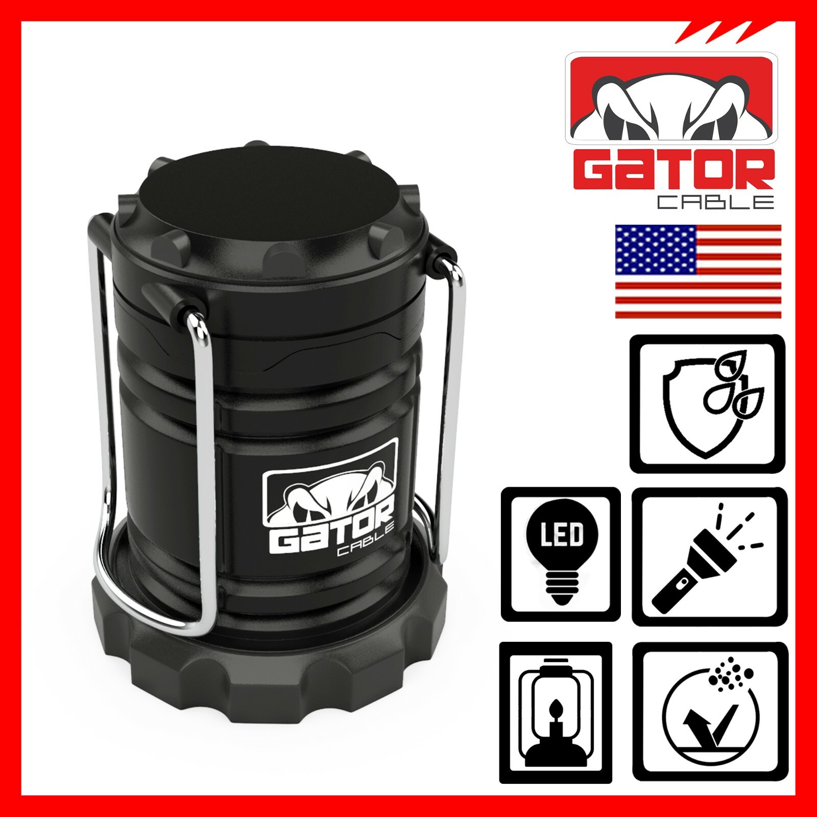 2-Pack Camping LED Bright Emergency Lantern Light Lamp Portable Battery Powered