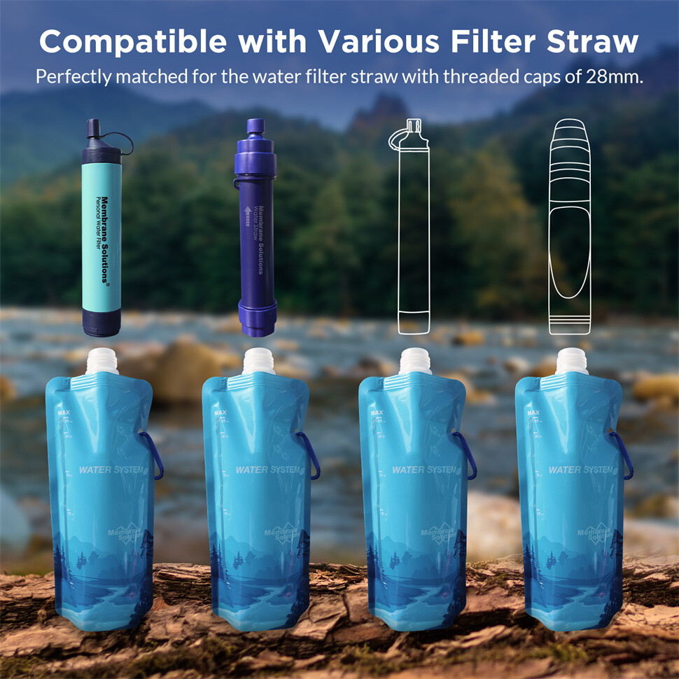 Collapsible Water Container Bag,Hydration Bladder Plastic Storage Jug BPA Freex2