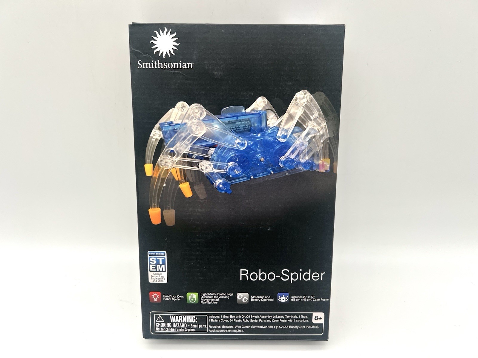 Smithsonian Robo-Spider STEM Kit Build Robot Toy New Open Box Complete