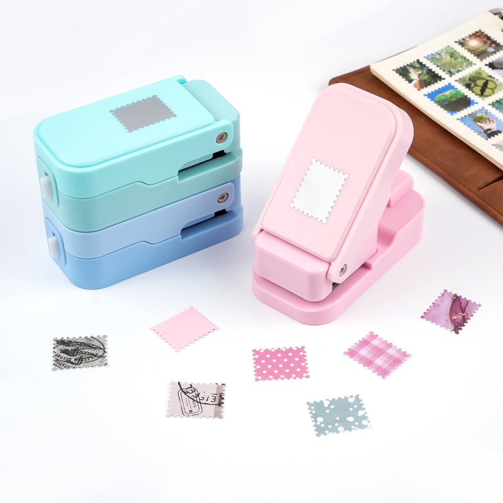 Multicolor Postage Stamp Edge Paper Punch for Junk Journal & Scrapbooking