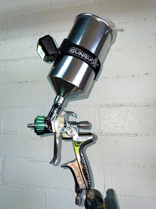 ATOM X27 HVLP Spray Gun 1.3/1.4mm – Clear Coat Auto Paint + Free GunBudd LED