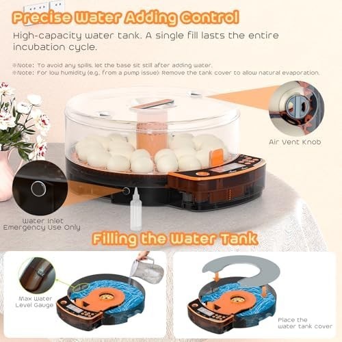 Incubators for Hatching Eggs, Egg Incubator with Automatic Egg Turning and Humid
