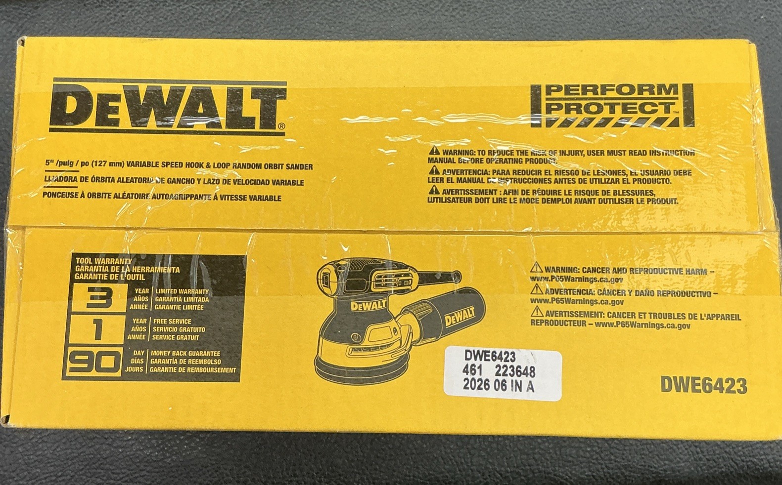 DeWalt DWE6423 5" Variable Speed Random Orbit Sander NIB