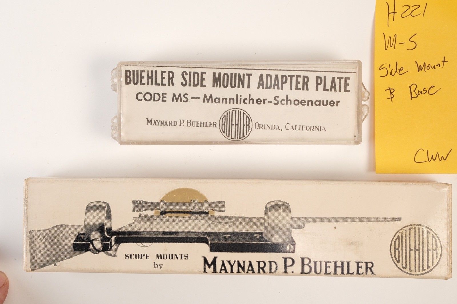 H221 Buehler Scope Mount Base Code M-S Mannlicher Schoenauer Side Mount & Base