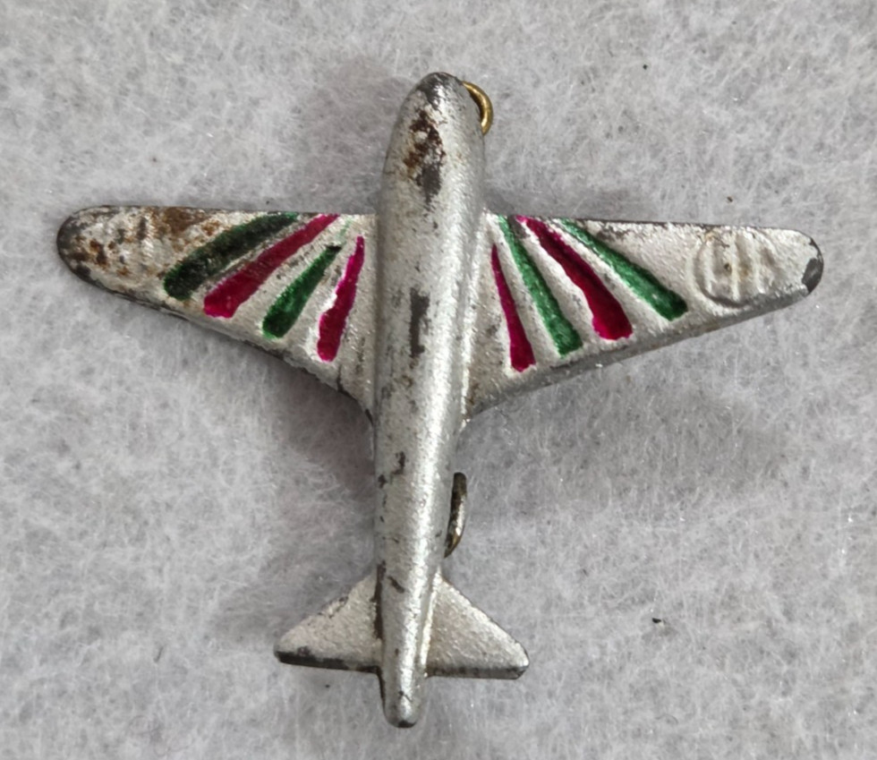 aviation badge director aeronautical militia pnf 1930s 4x3.3 cm