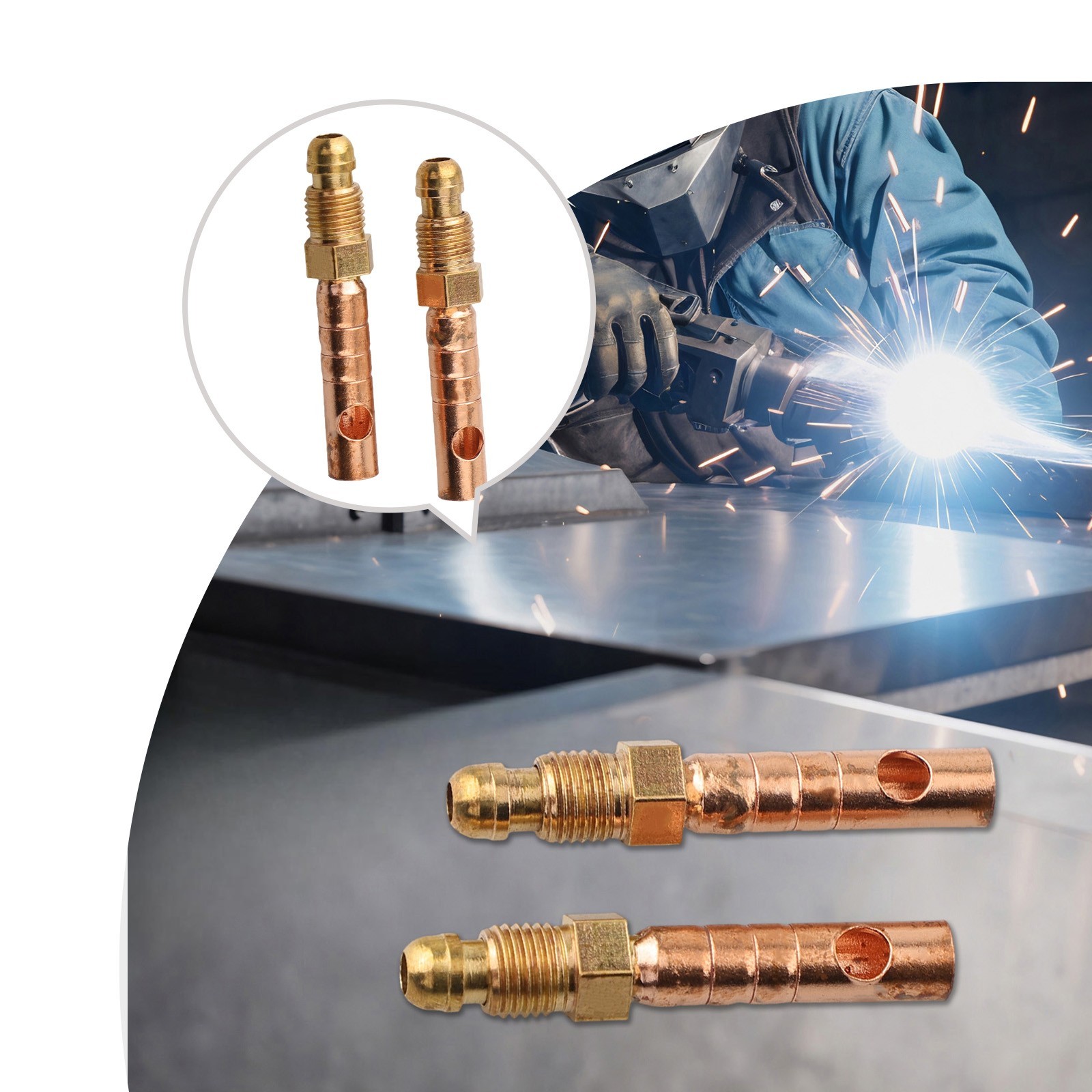 2pcs TIG Welding Torch WP-9 WP-17 WP-24 Electric Integrated Cable Connector