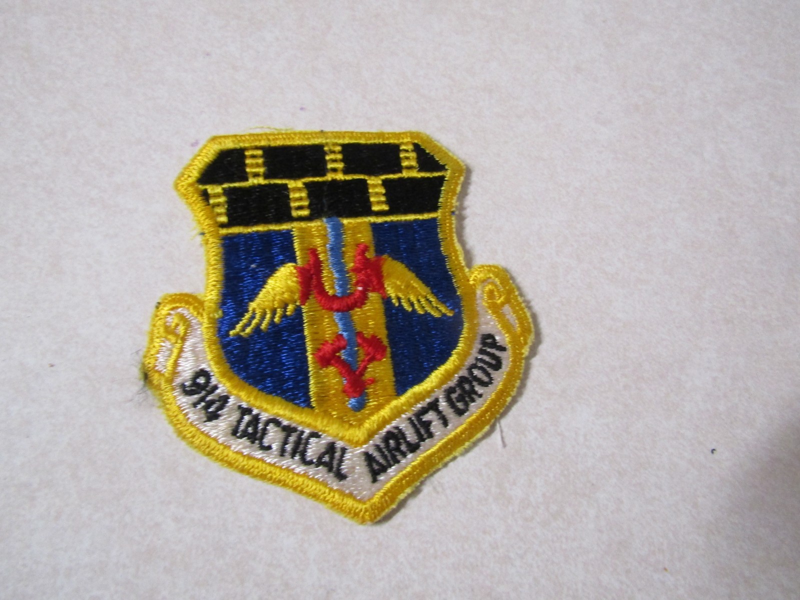 MILITARY PATCH OLDER COLORED SEW ON US AIR FORCE 914 TACTICAL AIRLIFT GROUP