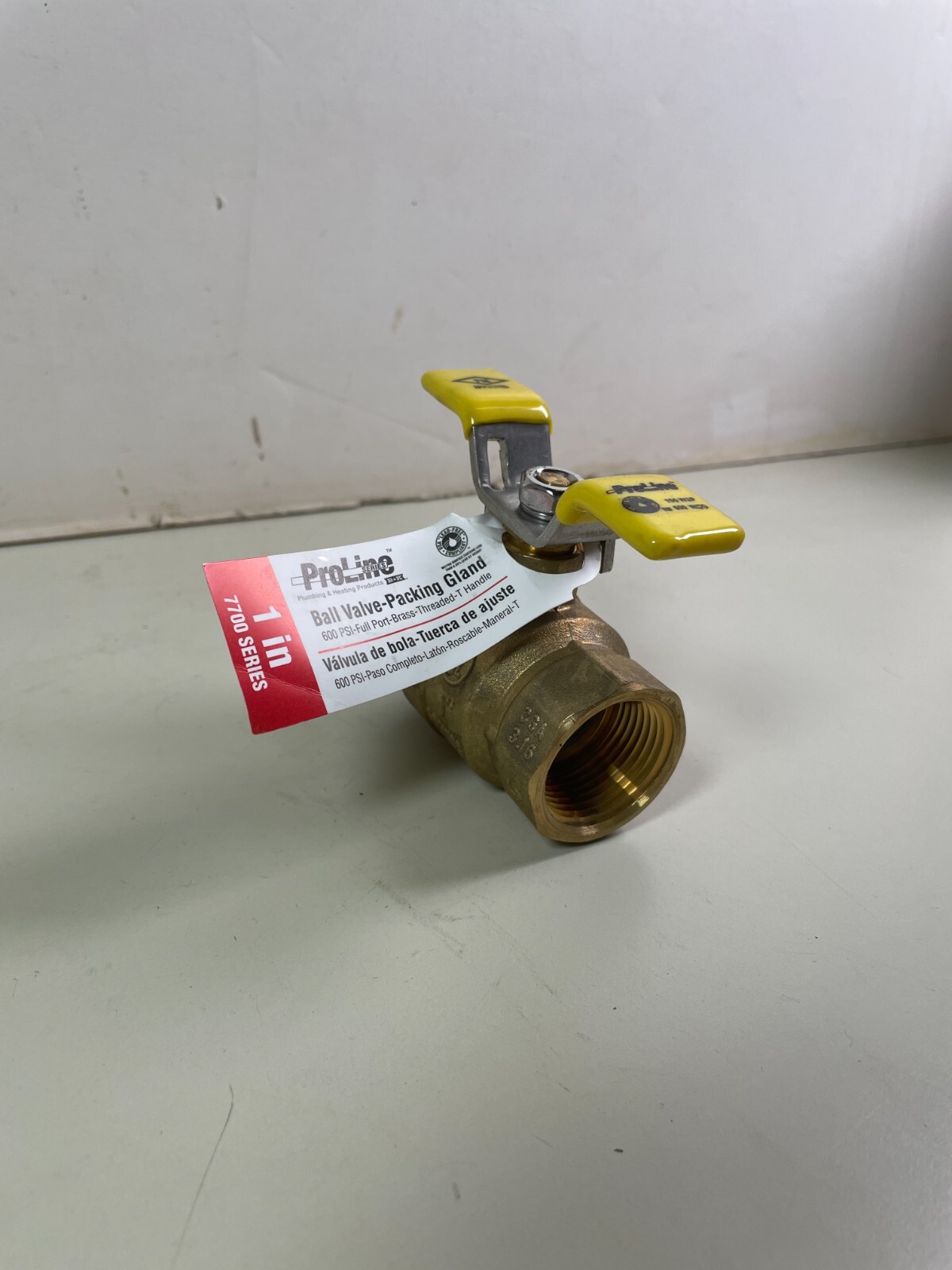 ProLine 1" Brass Ball Valve 600PSI Full Port T Handle Valve 107-825TNL