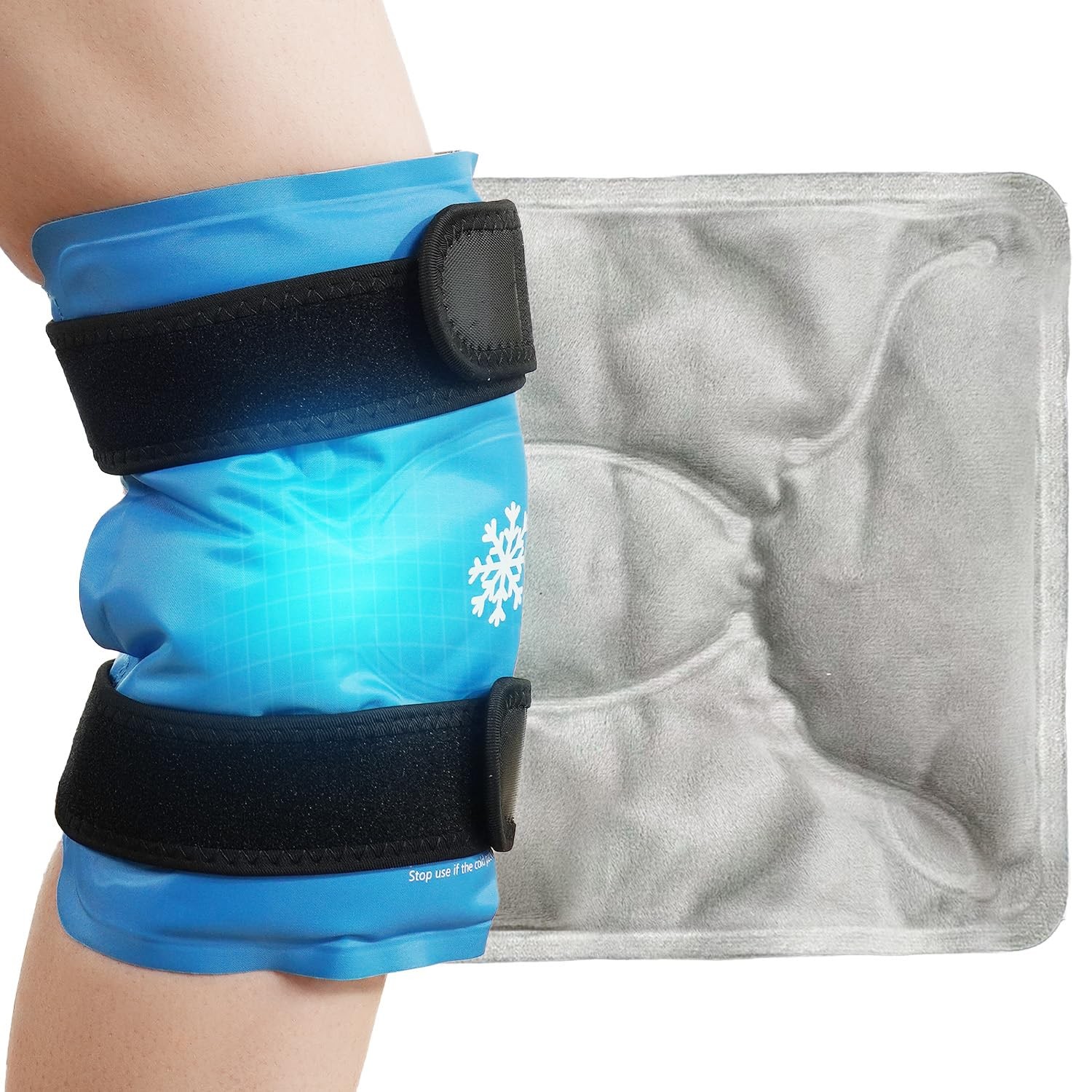 Ice Pack for Knee Pain Relief, Reusable Gel Ice Wrap for Leg Injuries, Swelli...