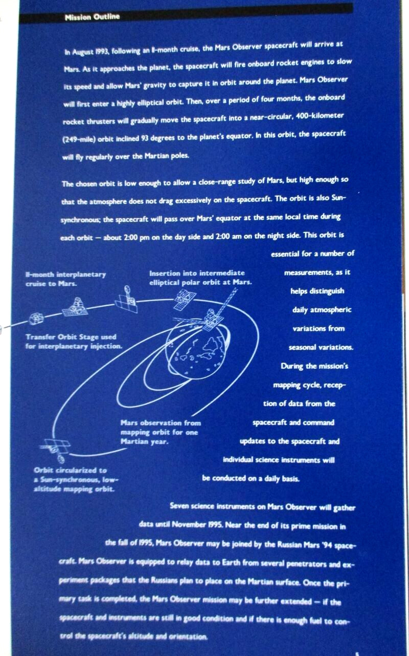 Mars Observer Mission & Why Mars? Booklets - NASA & Martin Marietta - 1992