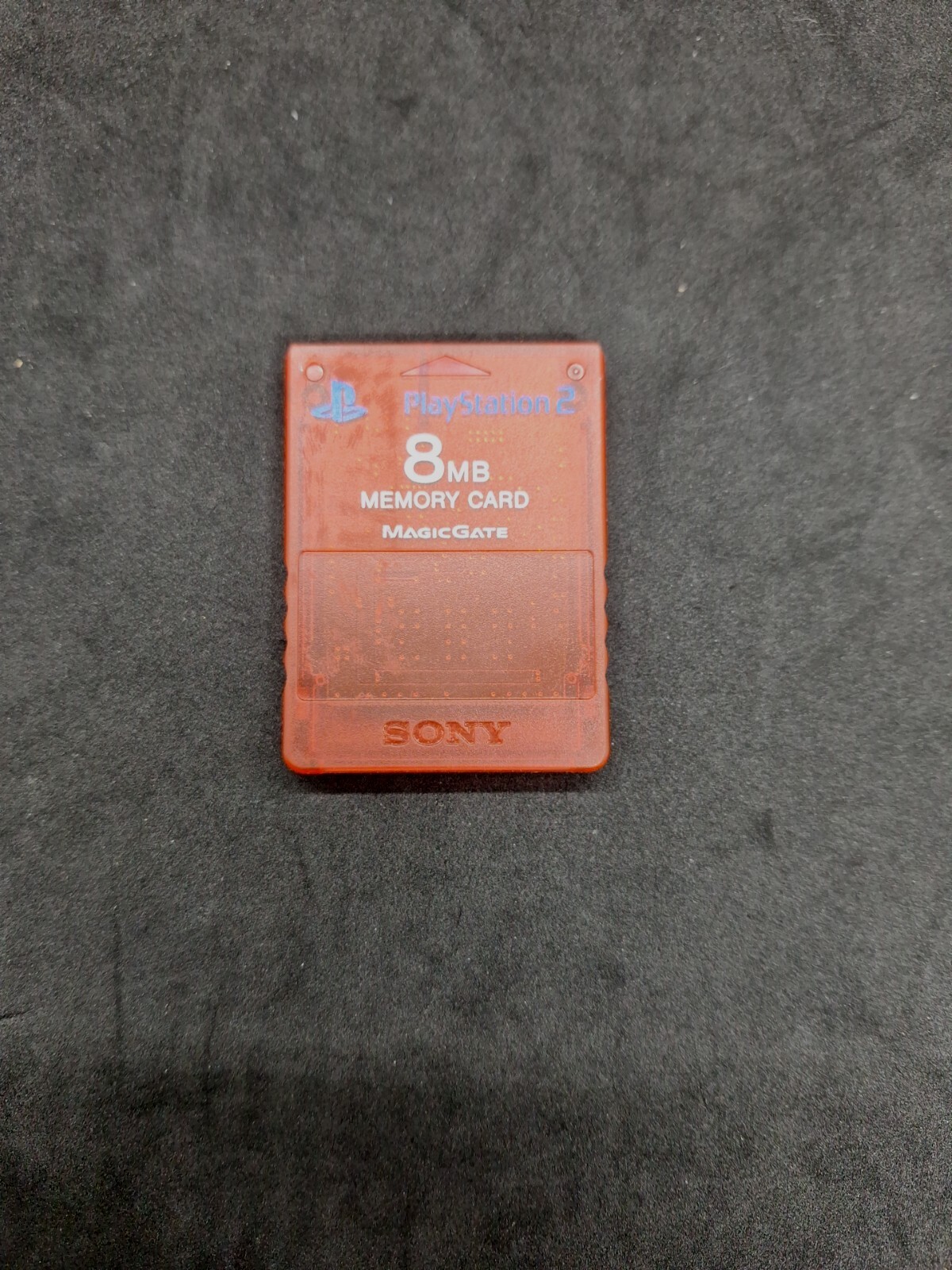 OEM Sony Playstation 2 PS2 8MB MagicGate Memory Card Red- TESTED WORKS (C)