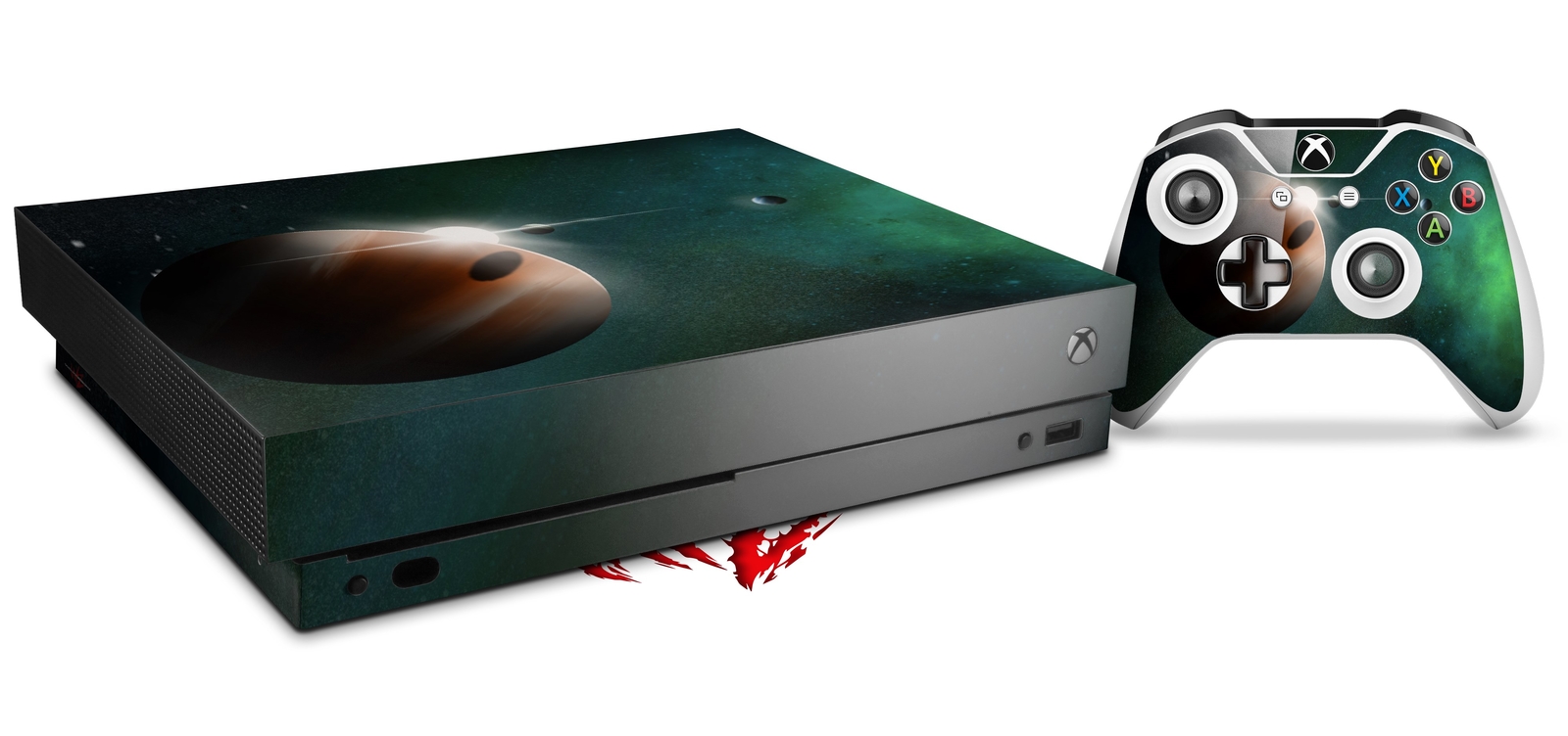 Skin for XBOX One X Console Controller Ar44 Space Decal