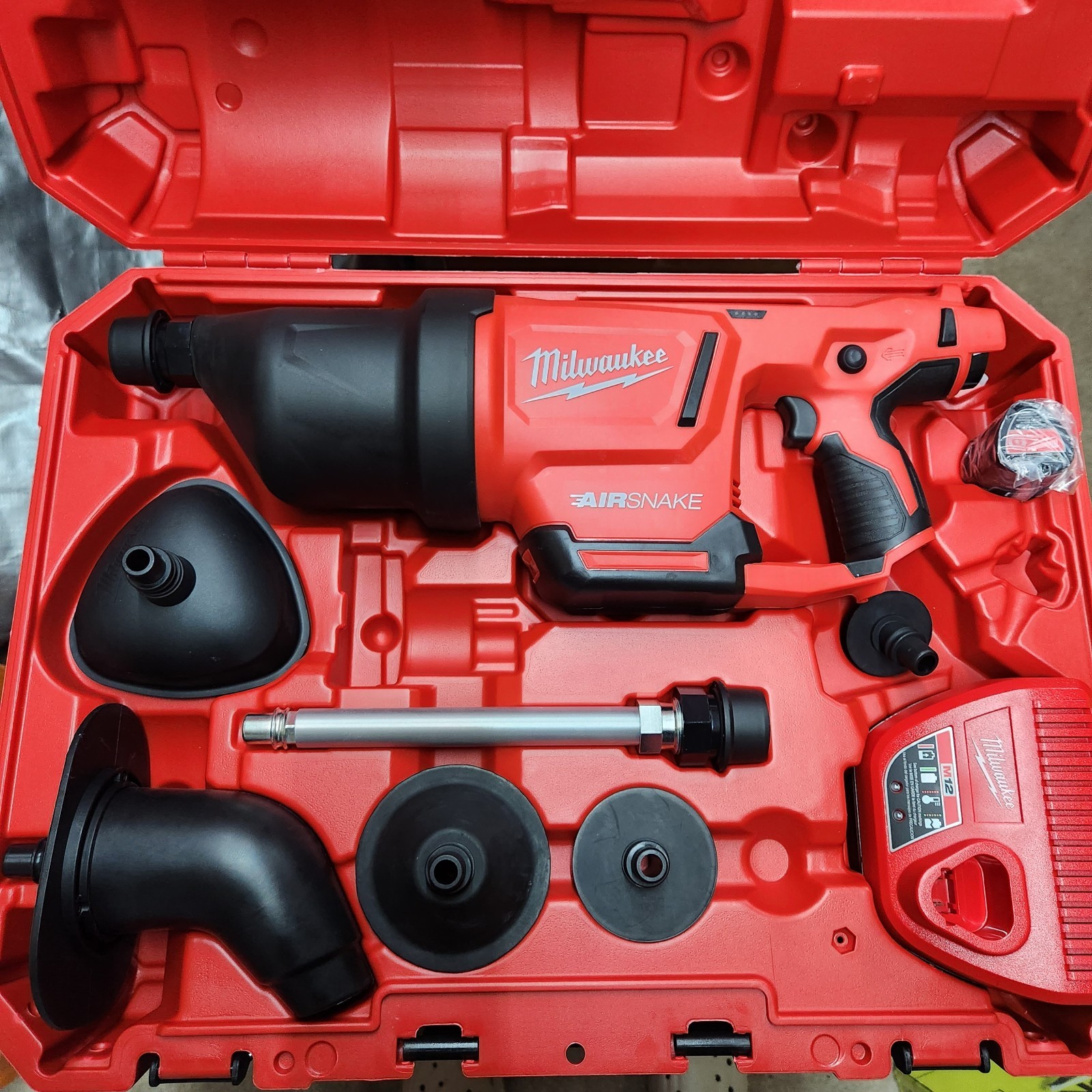 ⭐️NEW⭐️ Milwaukee M12 AIRSNAKE Drain Auger Kit 2572B-21