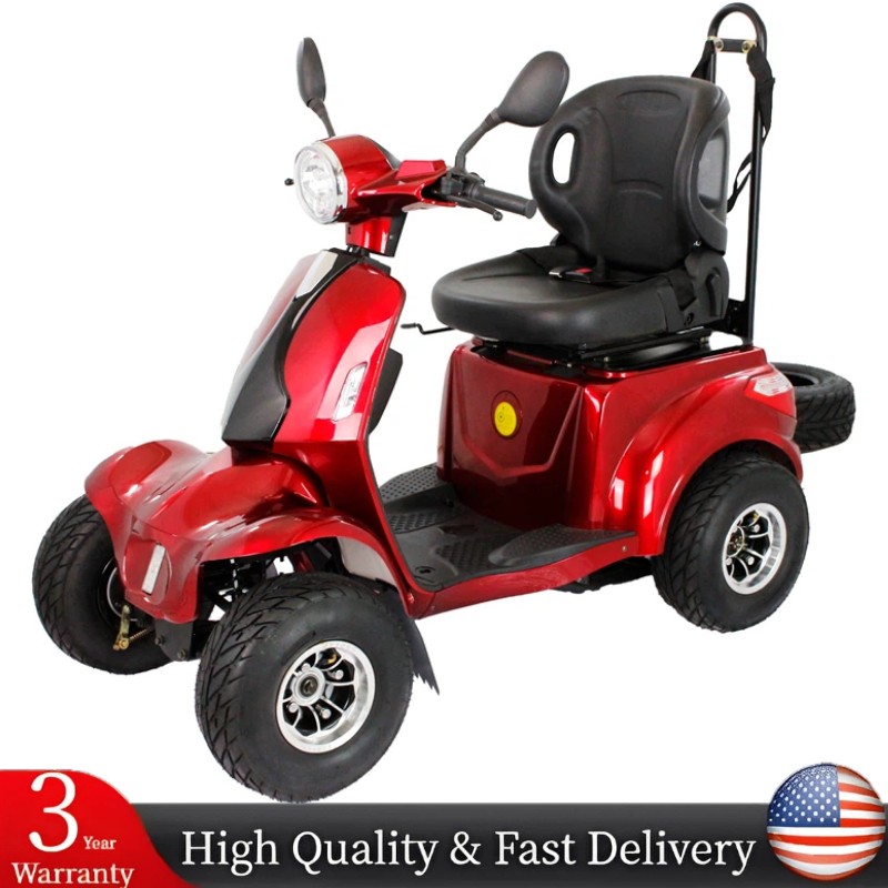 Electric Golf Mobility Scooter Four Wheel Travel 1000W 60V 20AH for Adult Senior