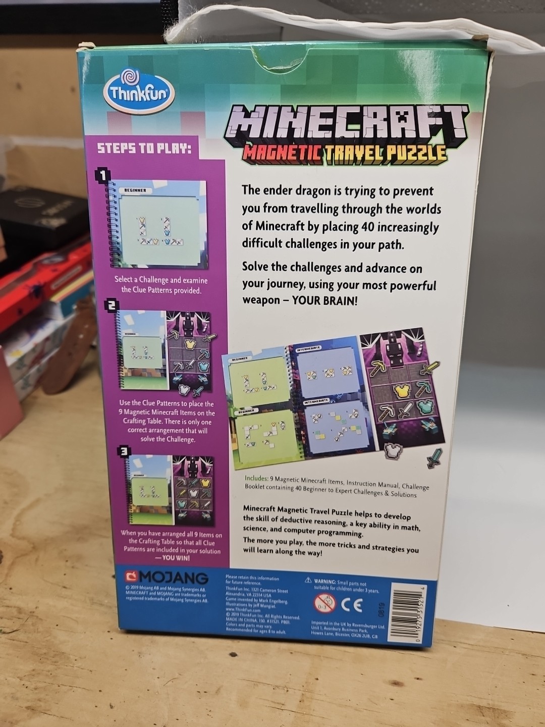 Minecraft Magnetic Travel Puzzle by ThinkFun