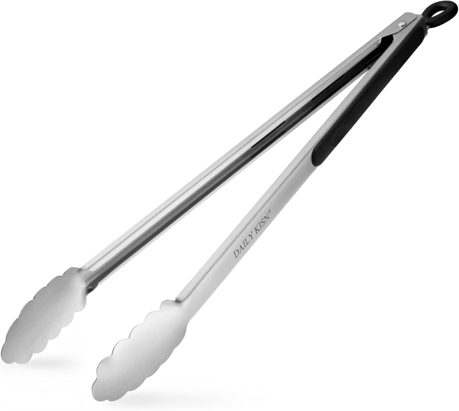 Grill Tongs, 17 Inch Extra Long BBQ Tongs, Premium Stainless Steel Metal Tongs f