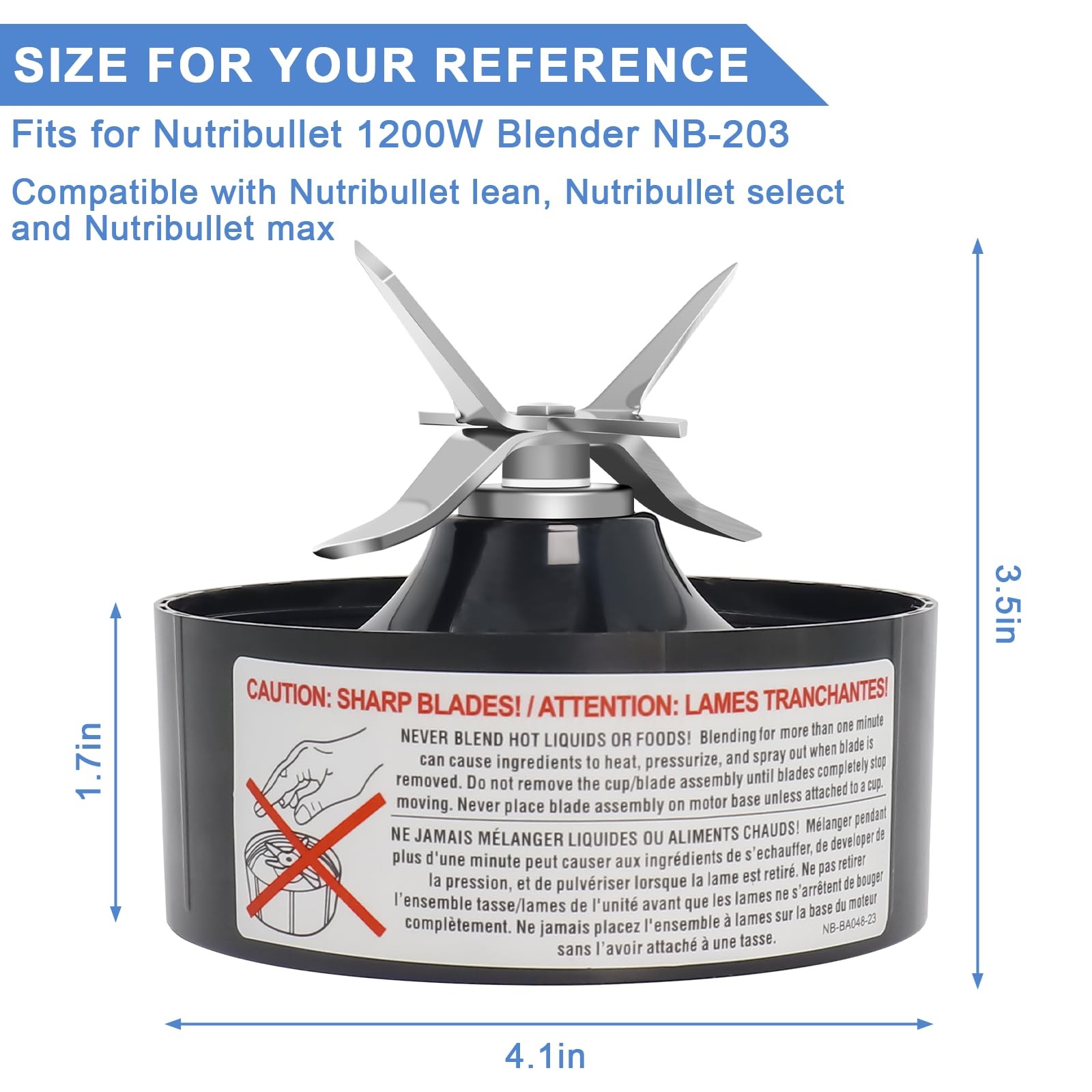 Pro Extractor Blade Compatible with NB-203 replacement, Black