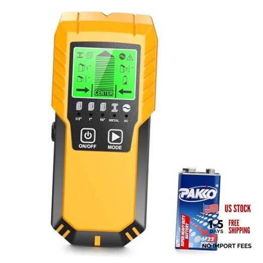 Stud Finder Wall Scanner Detector - 5 in 1 Electronic Wall Wood Metal Black
