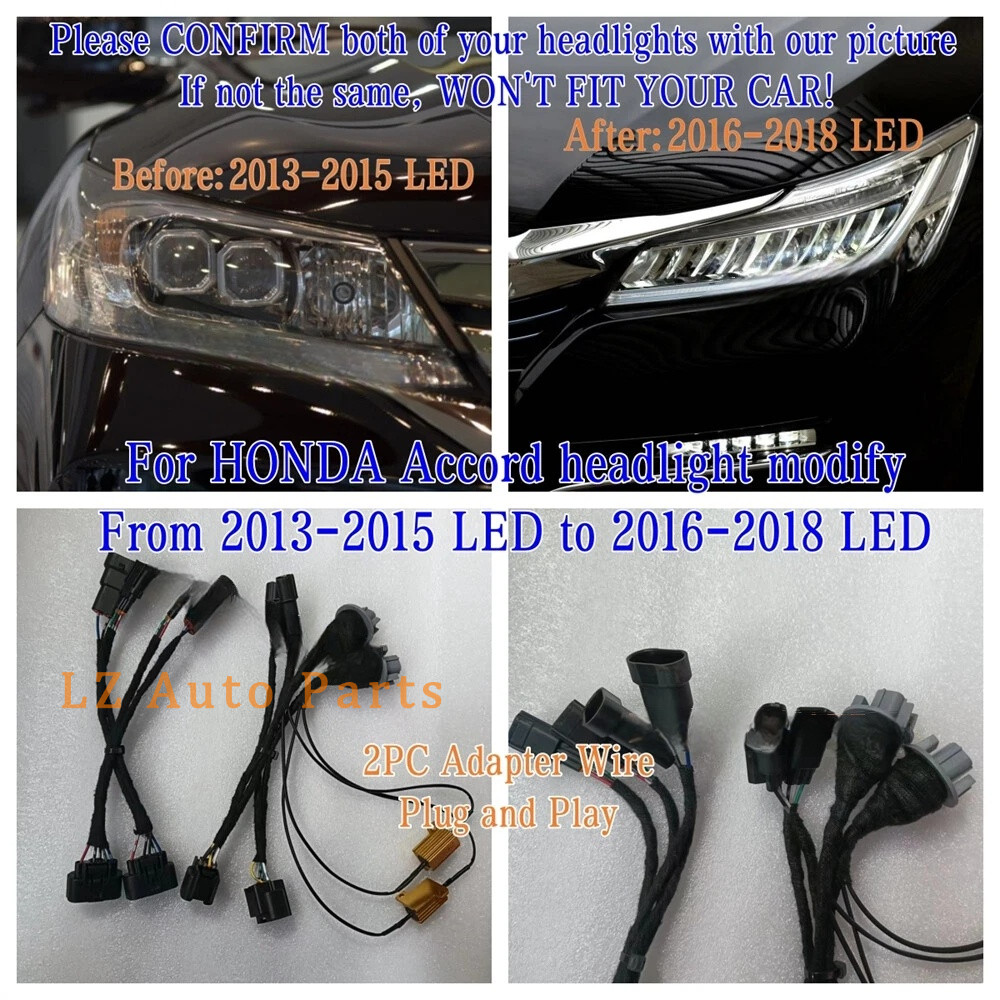 Adapter Wire for Honda Accord 2013-2015 Touring LED Headlight to 2016-2018 LED