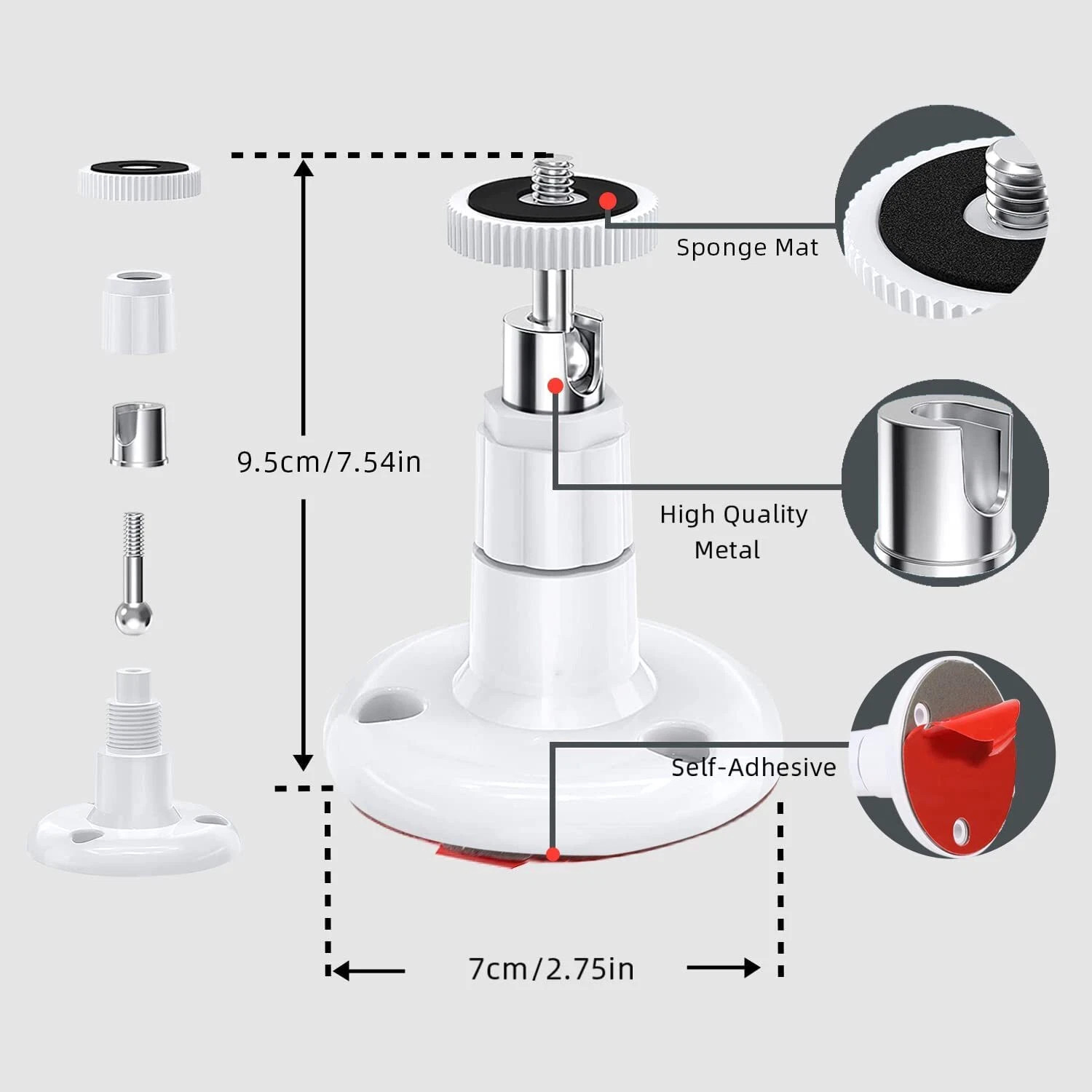 2P/Set Wall Mount Bracket For Security Camera 1/4" Screw Connector Universal New