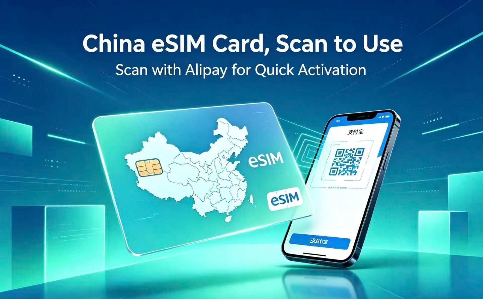 eSIM card china eSIM card travel to China Scan with Alipy