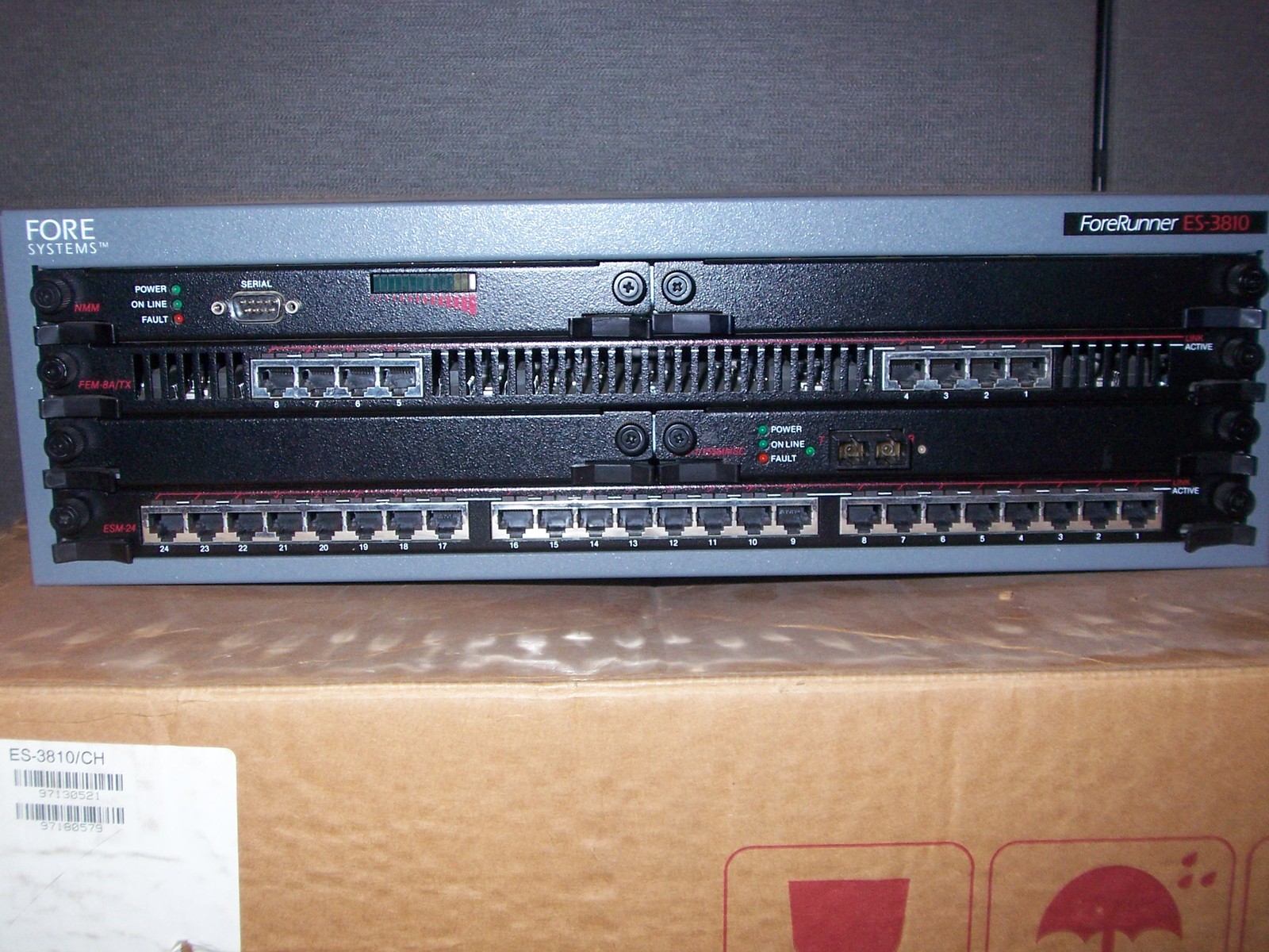 NEW FORE SYSTEM ES-3810/CH ATM SWITCH FORERUNNER ES-3810 WITH CARDS SEE DETAILS