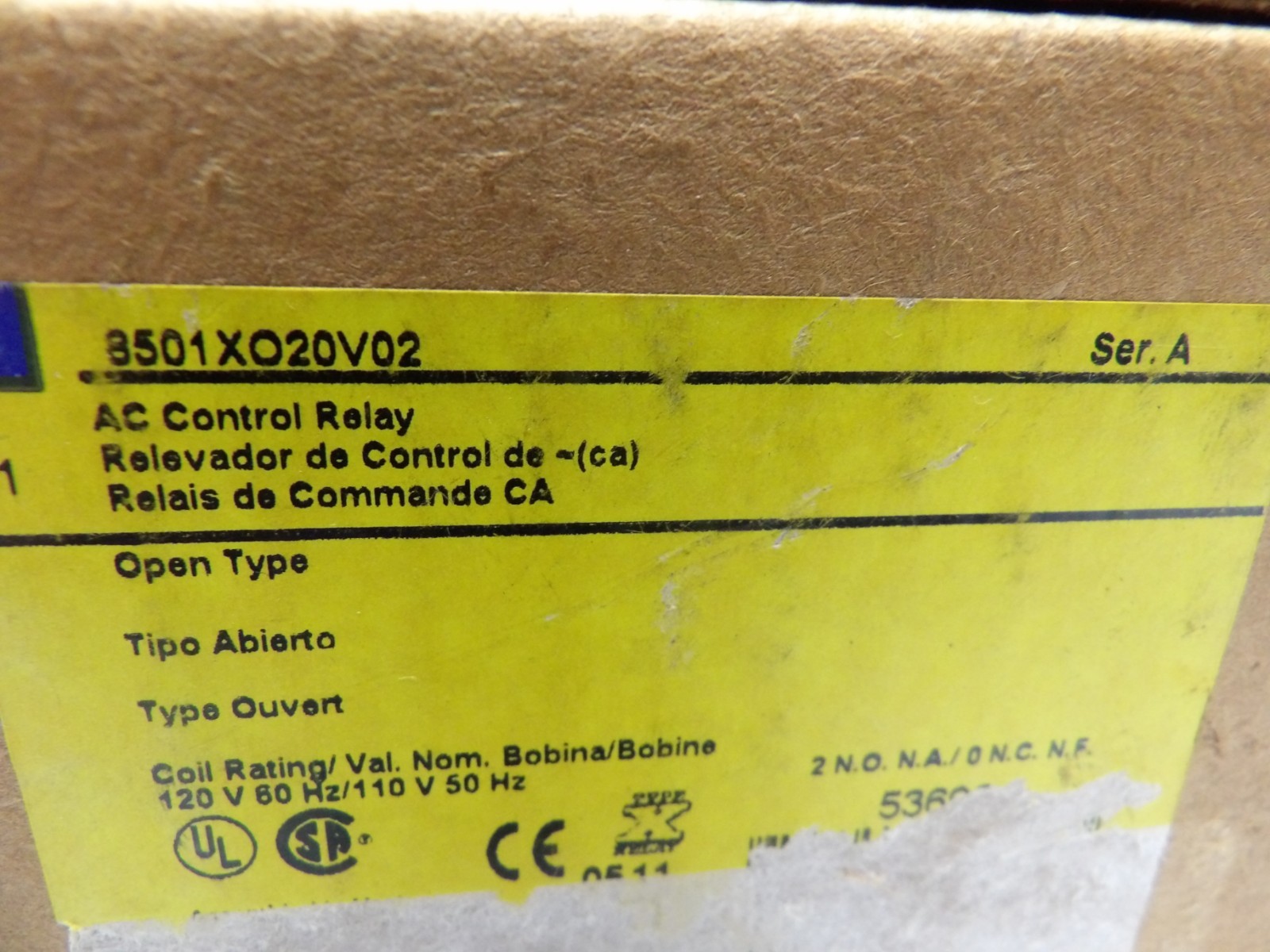 Square-D AC Control Relay Class 8501XO20V02