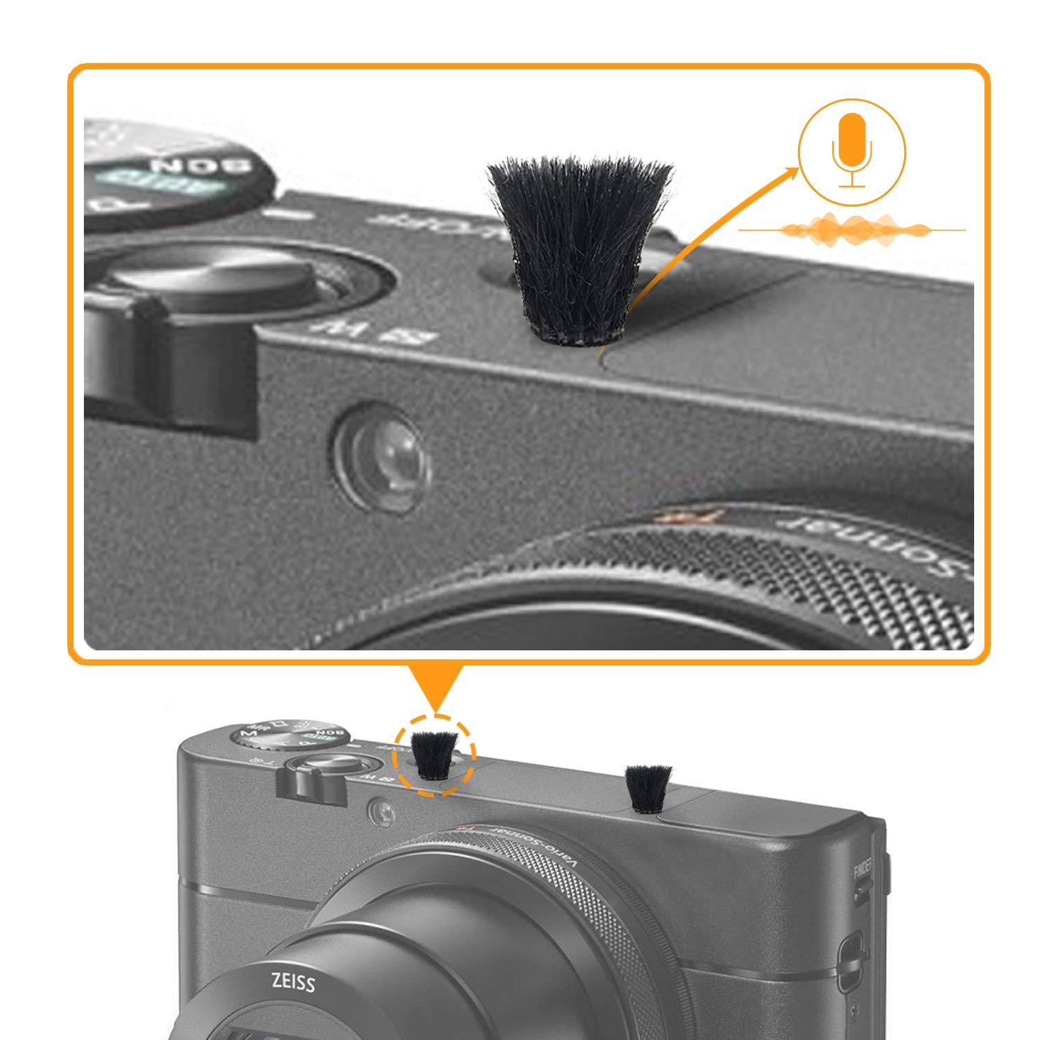 SUNMON 10 Pack Camera Mic Windscreen DJI Sony RX100